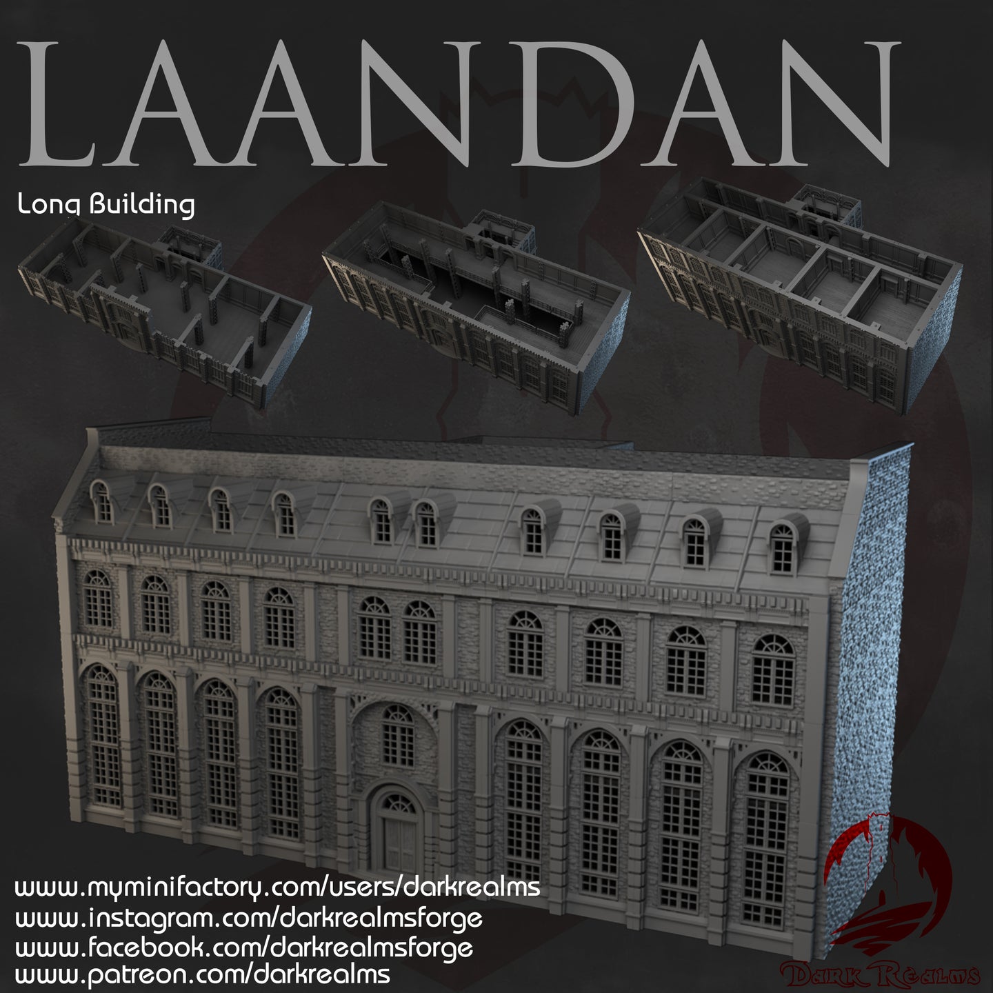 Long Building - Laandan - Dark Realms Terrain Wargaming D&D DnD