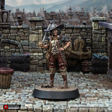 Load image into Gallery viewer, Loulou Suggs Inquisitor Acolyte - Cities of Ramshackle and Ruin - Printable Scenery - Terrain, Wargaming, D&amp;D, DnD 28mm 32mm 40mm 54mm