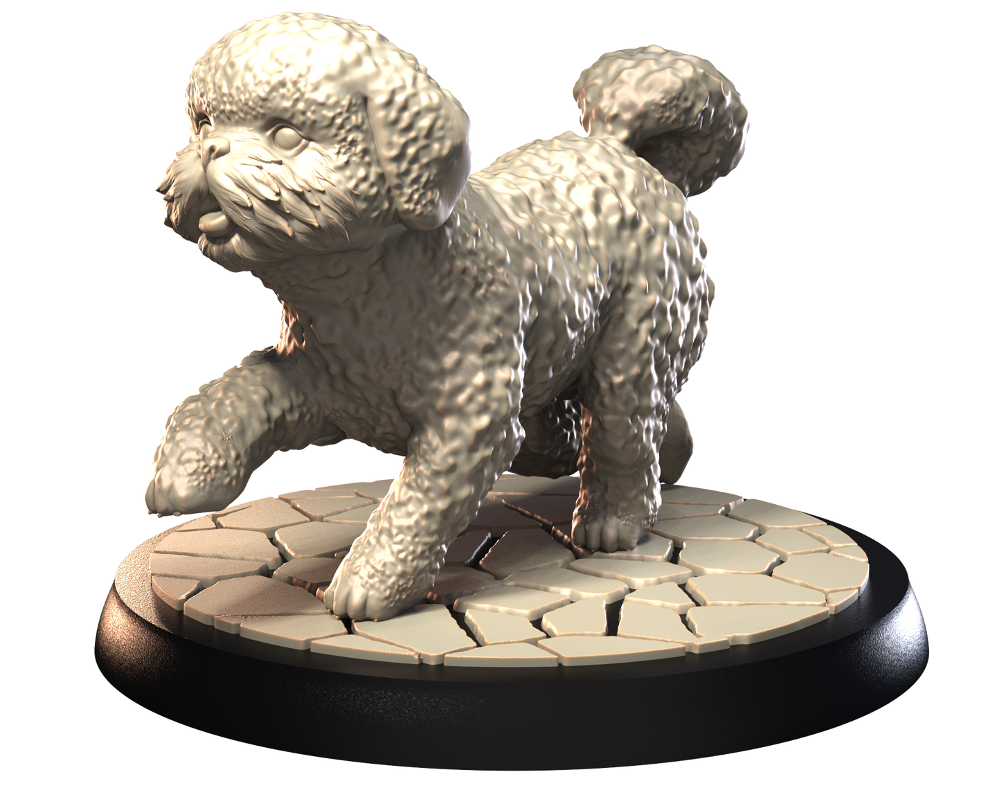 Maltese Bichon - Dogs Vol 1 - 3D IP Studios - Terrain Wargaming D&D DnD 28mm 32mm 40mm 54mm 75mm 100mm 125mm
