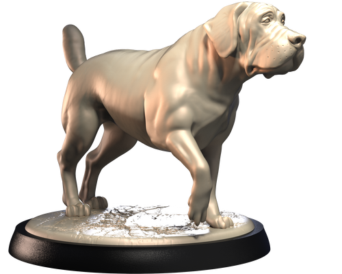 Mastiff - Dogs Vol 1 - 3D IP Studios - Terrain Wargaming D&D DnD 28mm 32mm 40mm 54mm 75mm 100mm 125mm