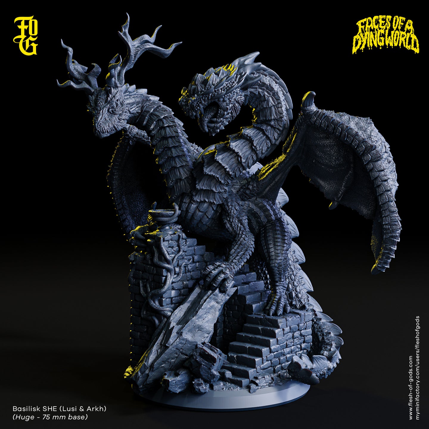 Basilisk SHE (Lusi & Arkh) - Faces of a Dying World - Flesh of Gods - Wargaming D&D DnD