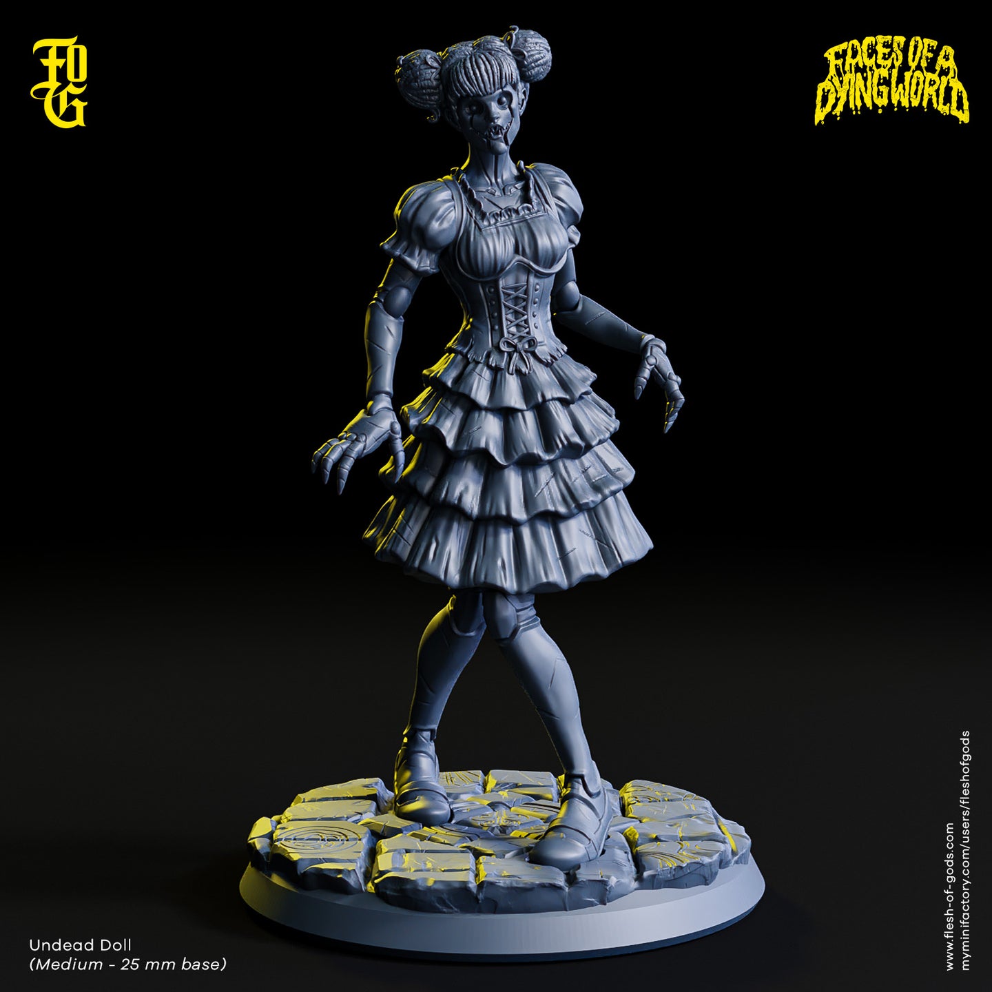 Undead Doll - Faces of a Dying World - Flesh of Gods - Wargaming D&D DnD
