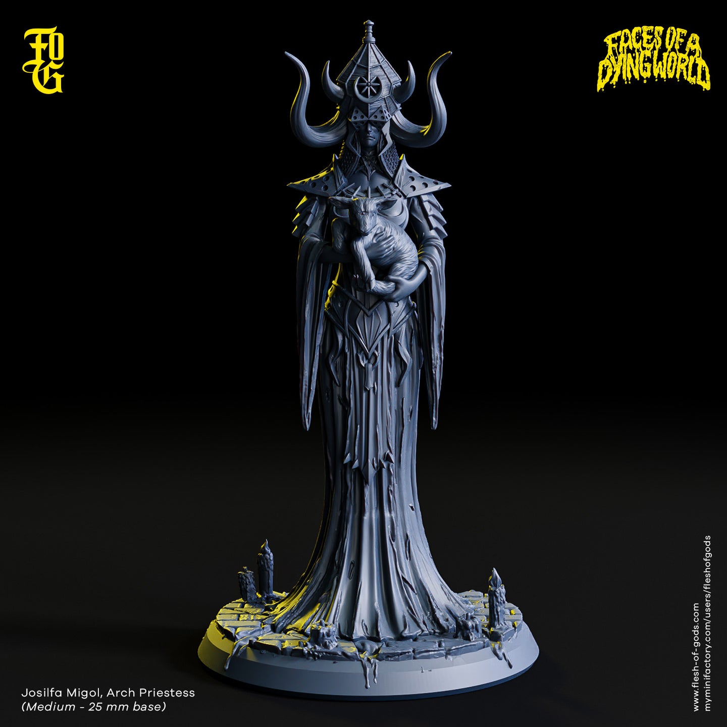 Josilfa Migol, The Arch Priestess - Faces of a Dying World - Flesh of Gods - Wargaming D&D DnD