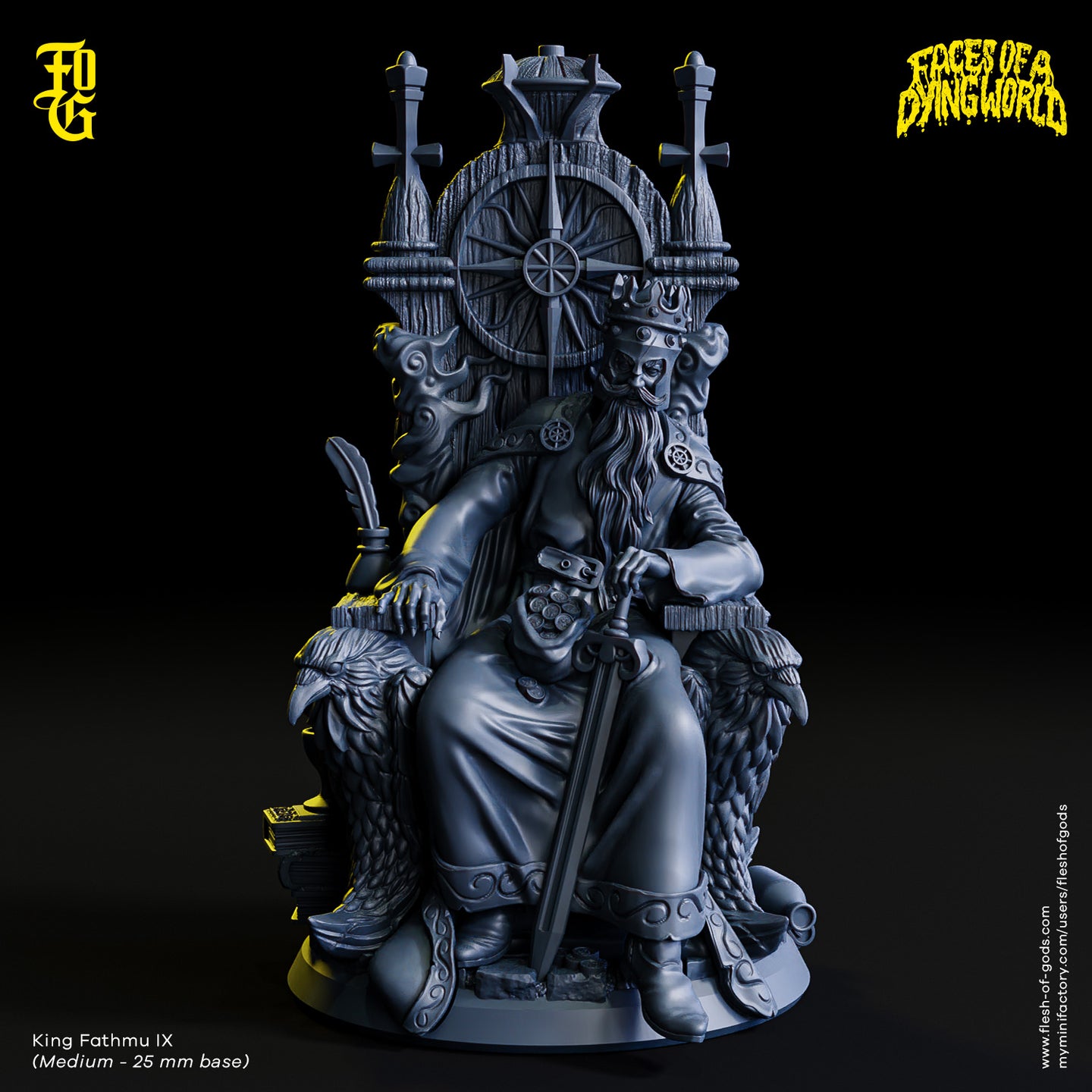King Fathmu IX - Faces of a Dying World - Flesh of Gods - Wargaming D&D DnD