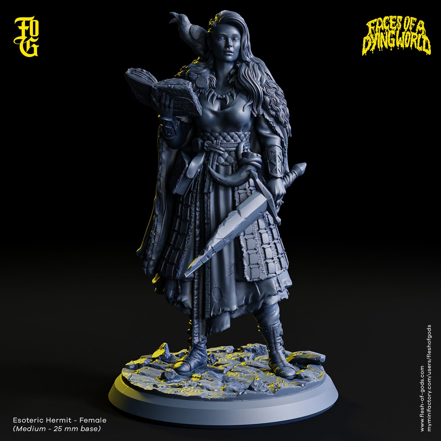Esoteric Hermit (Female) - Faces of a Dying World - Flesh of Gods - Wargaming D&D DnD