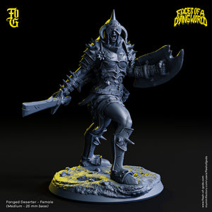 Fanged Deserter (Female) - Faces of a Dying World - Flesh of Gods - Wargaming D&D DnD