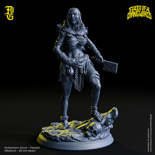 Gutterborn Scum (Female) - Faces of a Dying World - Flesh of Gods - Wargaming D&D DnD