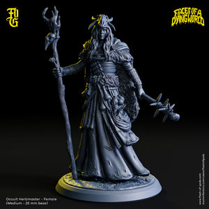 Occult Herbmaster (Female) - Faces of a Dying World - Flesh of Gods - Wargaming D&D DnD