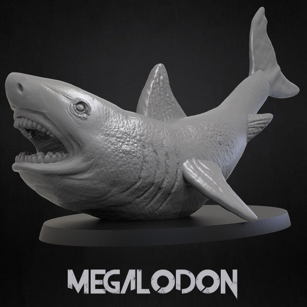 Megalodon - Dinosaurs Set 3 - 3D IP Studios - Terrain Wargaming D&D DnD 28mm 32mm 40mm 54mm 75mm