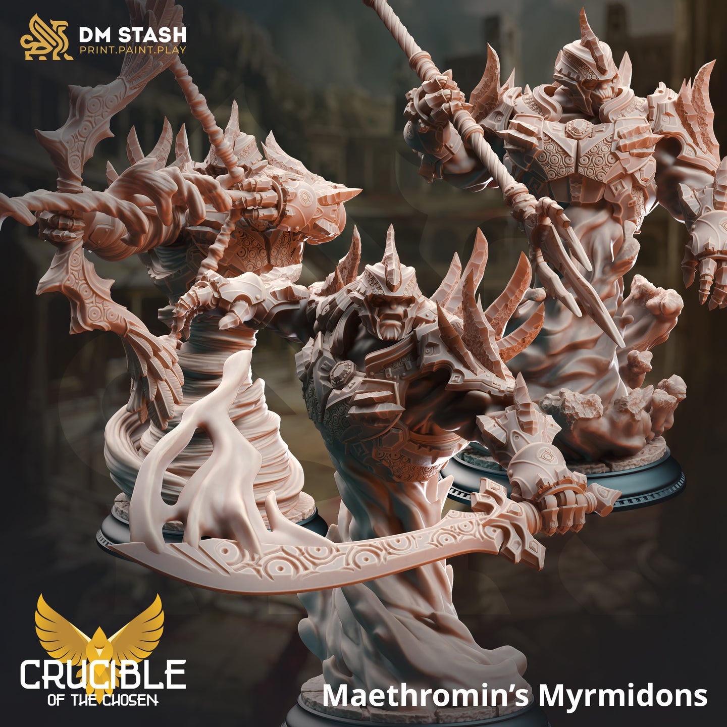 Maethromin’s Myrmidons - Crucible of the Chosen - DM Stash - Wargaming D&D DnD, 28mm, 32mm, 40mm, 54mm, 75mm, 100mm