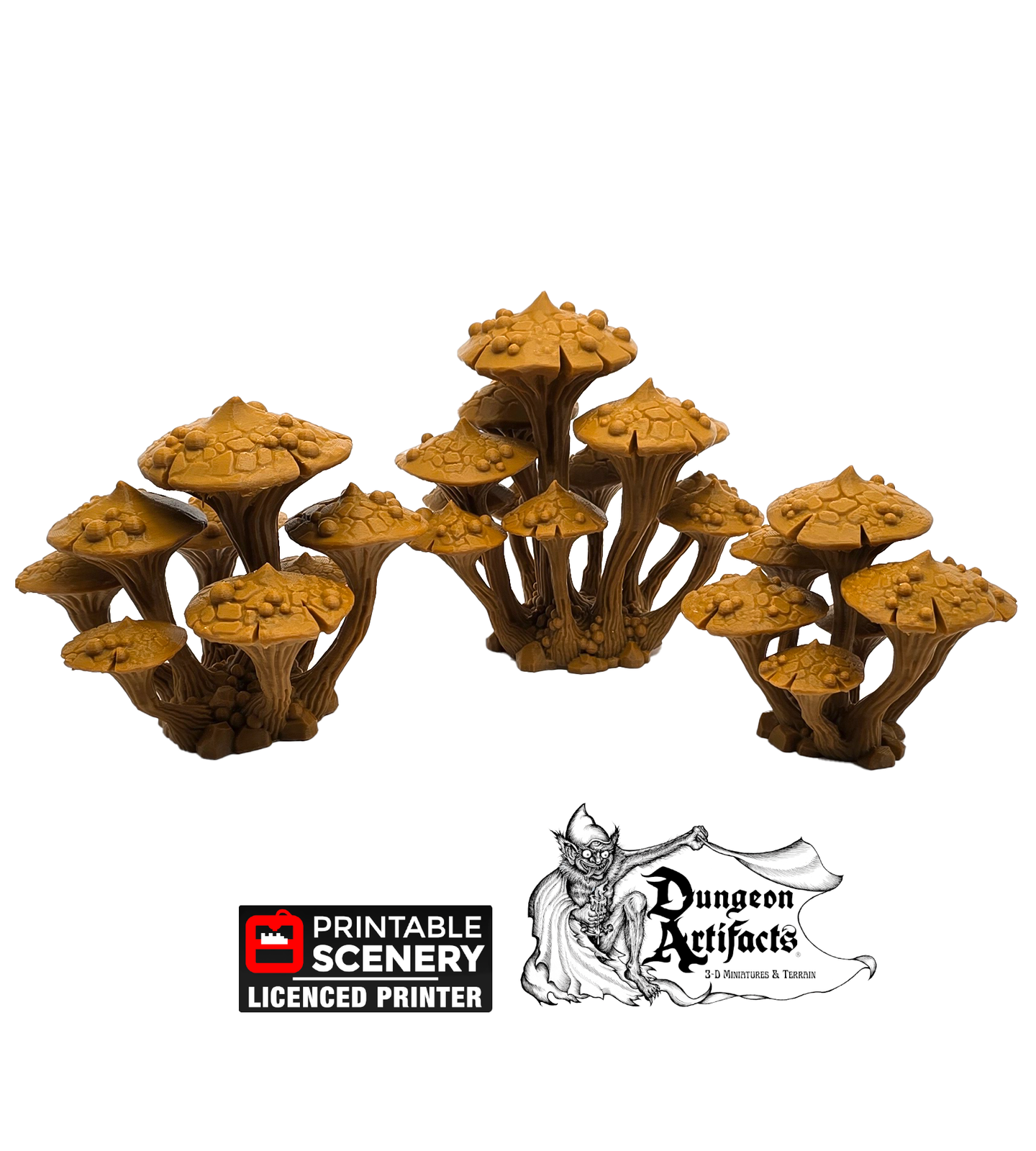 Magic Mushroom Clusters Set - Clorehaven and the Goblin Grotto - Printable Scenery Wargaming Terrain Scatter D&D DnD