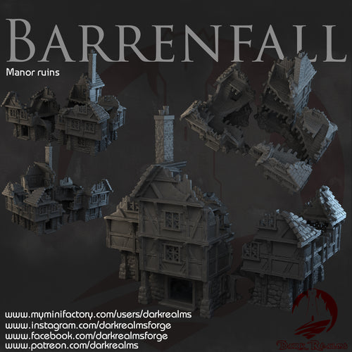 Manor Ruins - Barrenfall - Dark Realms Terrain Wargaming D&D DnD