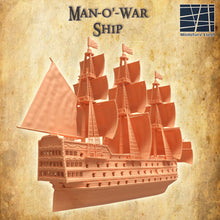 Load image into Gallery viewer, Man-O&#39;-War Ship of the Line - Miniatureland Terrain Wargaming D&amp;D DnD