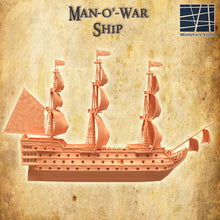 Load image into Gallery viewer, Man-O&#39;-War Ship of the Line - Miniatureland Terrain Wargaming D&amp;D DnD