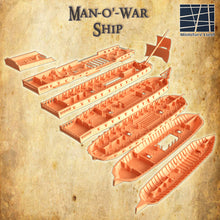 Load image into Gallery viewer, Man-O&#39;-War Ship of the Line - Miniatureland Terrain Wargaming D&amp;D DnD