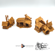 Load image into Gallery viewer, Market Sheds - Torbridge Cull - Infinite Dimensions Terrain Wargaming D&amp;D DnD 15mm 20mm 25mm 28mm 32mm Painted options