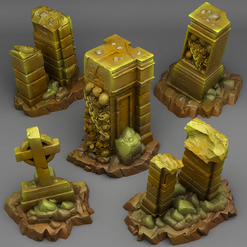 Mausoleum Ruins - Print Your Monsters - Wargaming D&D DnD