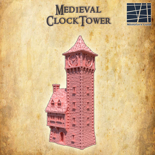 Medieval Clock Tower - Miniatureland Terrain Wargaming D&D DnD