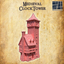 Load image into Gallery viewer, Medieval Clock Tower - Miniatureland Terrain Wargaming D&amp;D DnD