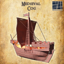 Load image into Gallery viewer, Medieval Cog - Miniatureland Terrain Wargaming D&amp;D DnD