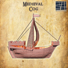 Load image into Gallery viewer, Medieval Cog - Miniatureland Terrain Wargaming D&amp;D DnD