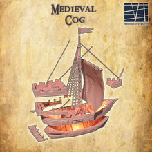 Load image into Gallery viewer, Medieval Cog - Miniatureland Terrain Wargaming D&amp;D DnD