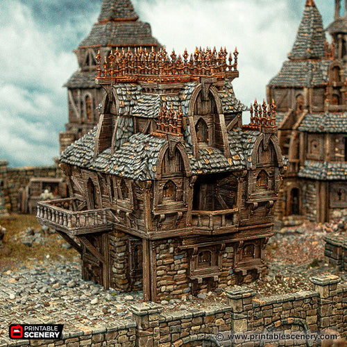 Merchant Guild - Cities of Ramshackle and Ruin - Printable Scenery - Terrain, Wargaming, D&D, DnD