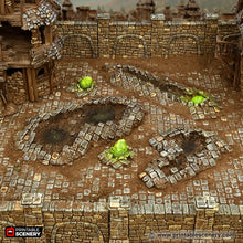 Load image into Gallery viewer, Meteor Craters - Cities of Ramshackle and Ruin - Printable Scenery - Terrain, Wargaming, D&amp;D, DnD