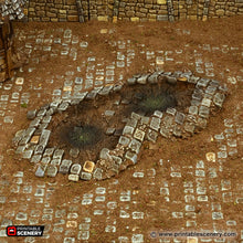 Load image into Gallery viewer, Meteor Craters - Cities of Ramshackle and Ruin - Printable Scenery - Terrain, Wargaming, D&amp;D, DnD