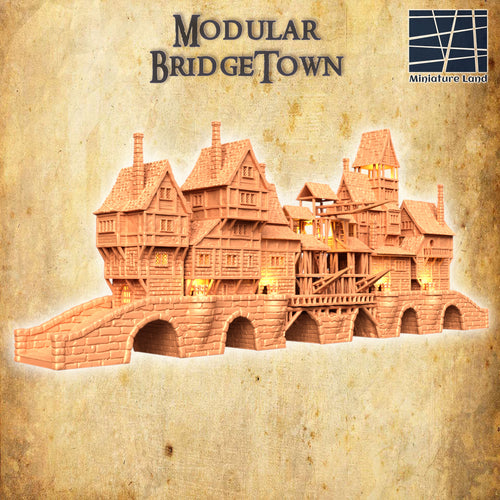 Modular Bridgetown - Miniatureland Terrain Wargaming D&D DnD