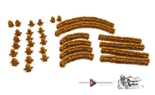 Modular Farm Walls - Torbridge Cull - Infinite Dimensions Terrain Wargaming D&D DnD 15mm 20mm 25mm 28mm 32mm 40mm