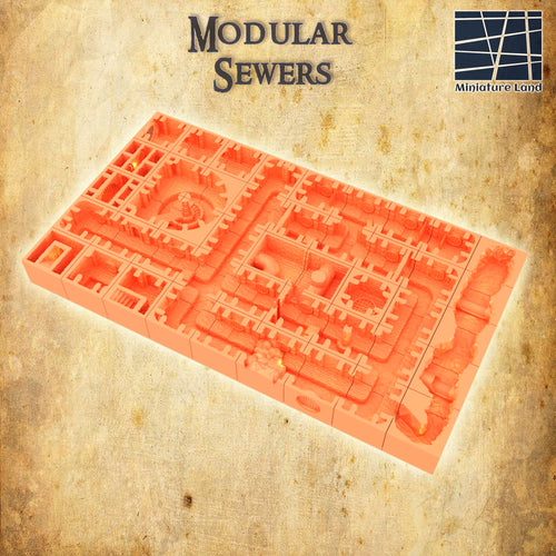 Modular Sewers - Miniatureland Terrain Wargaming D&D DnD