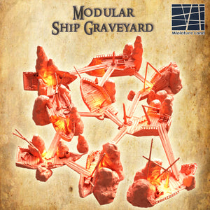 Modular Ship Graveyard - Miniatureland Terrain Wargaming D&D DnD