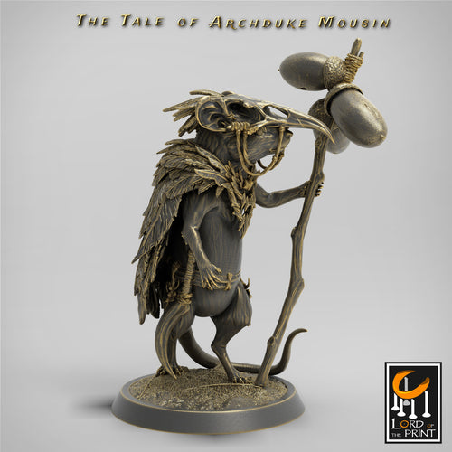 Mouse Shaman C - The Tale of Archduke Mousin - Rescale Miniatures - Wargaming D&D DnD
