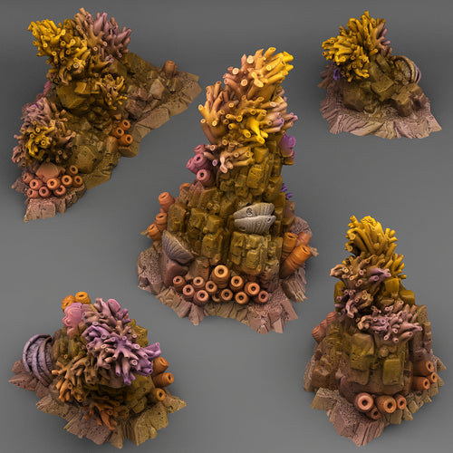 Mystical Coral Rocks - Print Your Monsters - Wargaming D&D DnD