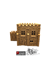 Load image into Gallery viewer, Norman Square Keep - King and Country - Printable Scenery Terrain Wargaming D&amp;D DnD 10mm 15mm 20mm 25mm 28mm 32mm 40mm 54mm Painted options