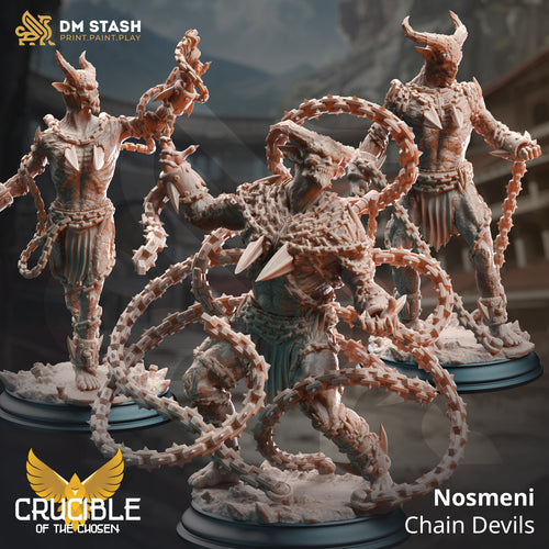 Nosmeni Chain Devils - Crucible of the Chosen - DM Stash - Wargaming D&D DnD, 28mm, 32mm, 40mm, 54mm, 75mm, 100mm, 125mm