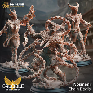 Nosmeni Chain Devils - Crucible of the Chosen - DM Stash - Wargaming D&D DnD, 28mm, 32mm, 40mm, 54mm, 75mm, 100mm, 125mm
