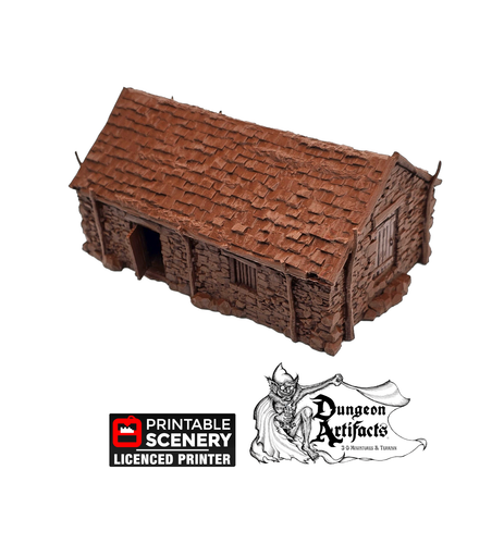 Old Stone Barn -  15mm 28mm 32mm Time Warp Wargaming Terrain Scatter D&D, DnD