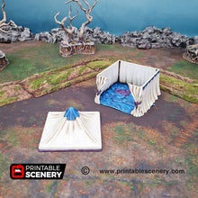 Load image into Gallery viewer, Travelers Camp II  - Shadowfey - Printable Scenery Terrain Wargaming D&amp;D DnD 28mm 32mm 40mm 54mm