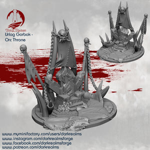 Orc Throne - Urlag Gorbok - Dark Realms Terrain Wargaming D&D DnD