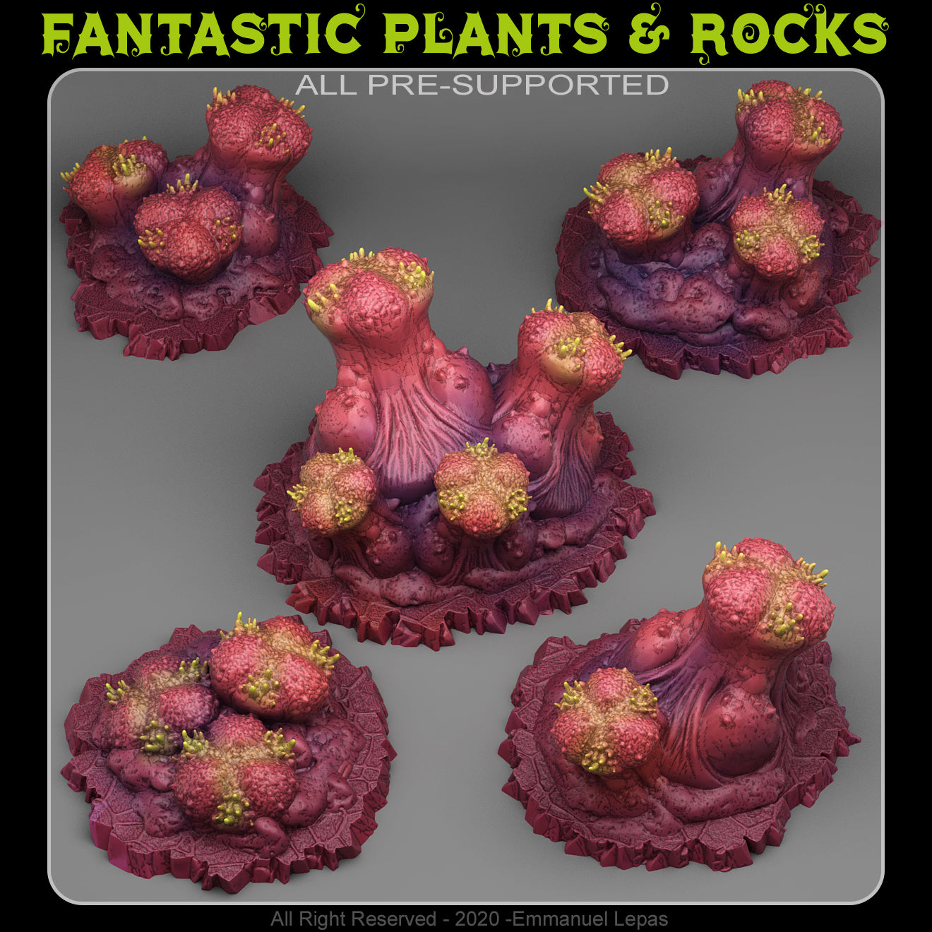 Organic Mushrooms - Print Your Monsters - Wargaming D&D DnD