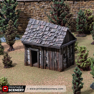 Osberts Shanty - Kingdoms of Throne and Ash - Printable Scenery - Terrain, Wargaming, D&D, DnD