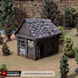 Osberts Shanty - Kingdoms of Throne and Ash - Printable Scenery - Terrain, Wargaming, D&D, DnD