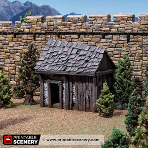 Osberts Shanty - Kingdoms of Throne and Ash - Printable Scenery - Terrain, Wargaming, D&D, DnD