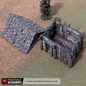 Osberts Shanty - Kingdoms of Throne and Ash - Printable Scenery - Terrain, Wargaming, D&D, DnD