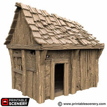 Load image into Gallery viewer, Osberts Shanty - Kingdoms of Throne and Ash - Printable Scenery - Terrain, Wargaming, D&amp;D, DnD