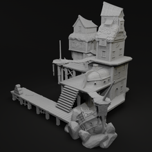 Load image into Gallery viewer, Pirate Dock - Pirates vs Sailors Nightmare at Sea - Tabletop Terrain - Terrain Wargaming D&amp;D DnD
