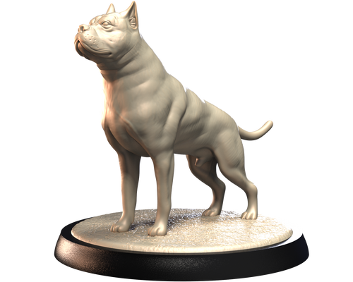 Pit Bull - Dogs Vol 1 - 3D IP Studios - Terrain Wargaming D&D DnD 28mm 32mm 40mm 54mm 75mm 100mm 125mm