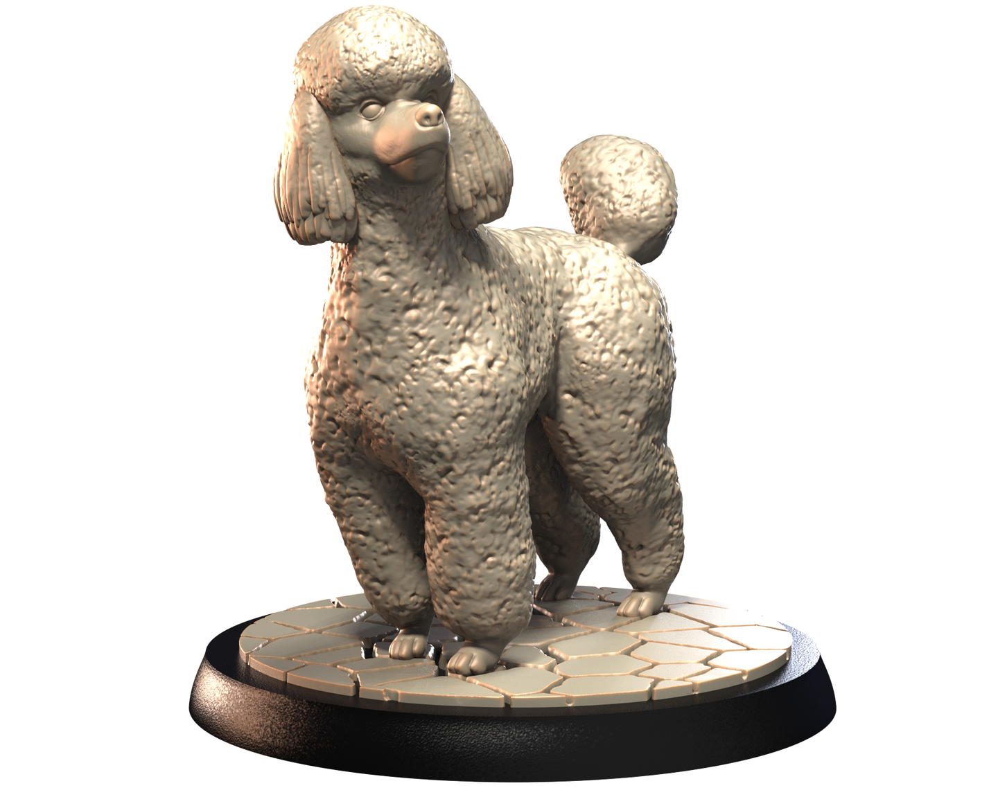 Poodle - Dogs Vol 1 - 3D IP Studios - Terrain Wargaming D&D DnD 28mm 32mm 40mm 54mm 75mm 100mm 125mm